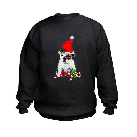 CafePress - English Bulldog Christmas Sweatshirt - Kids Sweatshirt, Youth Crew Neck Sweatshirt