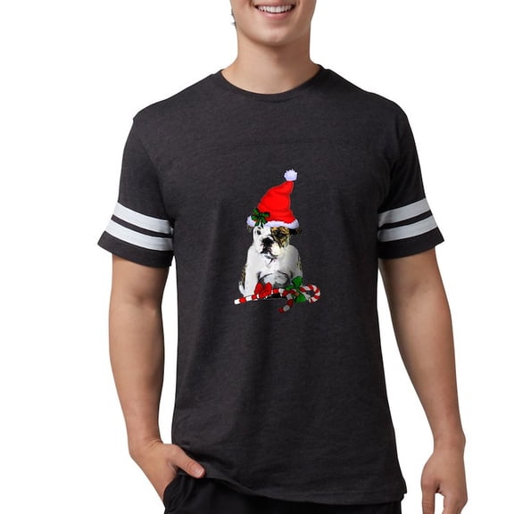 CafePress - English Bulldog Christmas T Shirt - Mens Football Shirt
