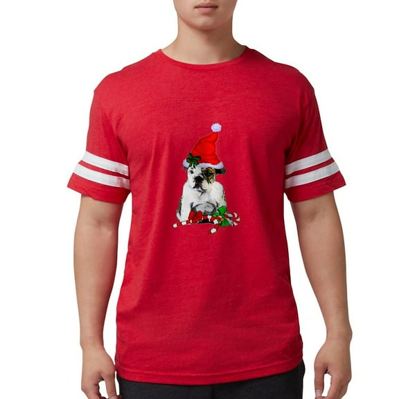 CafePress - English Bulldog Christmas T Shirt - Mens Football Shirt