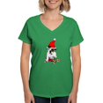 thumbnail image 1 of CafePress - English Bulldog Christmas T Shirt - Women's V-Neck Dark T-Shirt, 1 of 4