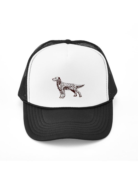 - English / Irish Setter - Adjustable Unisex Printed Trucker Hat with Mesh Back