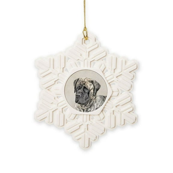 CafePress - English Mastiff (Brindle) - Snowflake Ornament