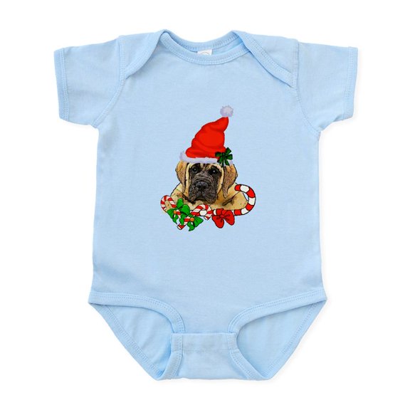 CafePress - English Mastiff Christmas Body Suit - Baby Light Bodysuit, Size Newborn - 24 Months
