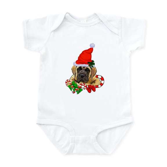 CafePress - English Mastiff Christmas Body Suit - Baby Light Bodysuit, Size Newborn - 24 Months