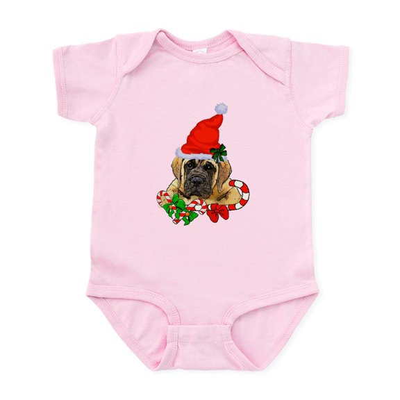 CafePress - English Mastiff Christmas Body Suit - Baby Light Bodysuit, Size Newborn - 24 Months
