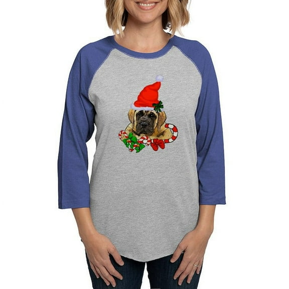 CafePress - English Mastiff Christmas Long Sleeve T Shirt - Womens Baseball Tee