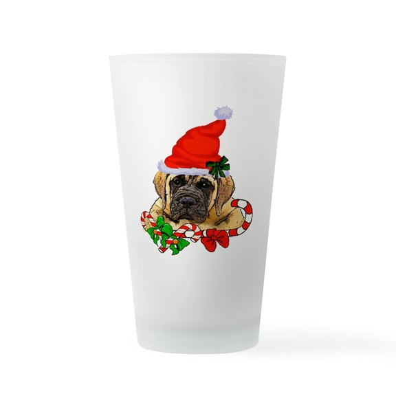 CafePress - English Mastiff Christmas - Pint Glass, Drinking Glass, 16 oz. CafePress