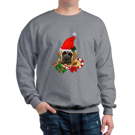 CafePress - English Mastiff Christmas Sweatshirt - Crew Neck Sweatshirt