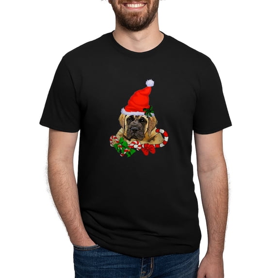 CafePress - English Mastiff Christmas T Shirt - Mens Tri-blend T-Shirt