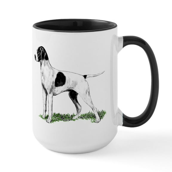 CafePress - English Pointer Standing Large Mug - 15 oz Ceramic Large White Novelty Mug