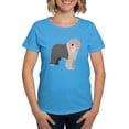 thumbnail image 1 of CafePress - English Sheep Dog Silhouet Women's Classic T Shirt - Women's Traditional Fit Dark T-Shirt, 1 of 4