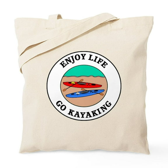 CafePress - Enjoy Life Go Kayaking Tote Bag - Unisex Canvas Tote Bag, Beige, 1-Piece