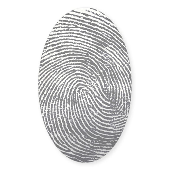 CafePress - Enlarged Fingerprint - Sticker (Oval)