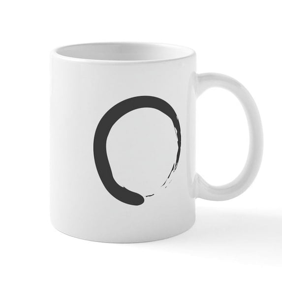 CafePress - Enso Zen Circle Mug - 11 oz Ceramic Mug - Novelty Coffee Tea Cup