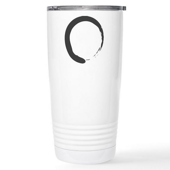 CafePress - Enso Zen Circle Stainless Steel Travel Mug - Insulated Stainless Steel Travel Tumbler 20 oz.