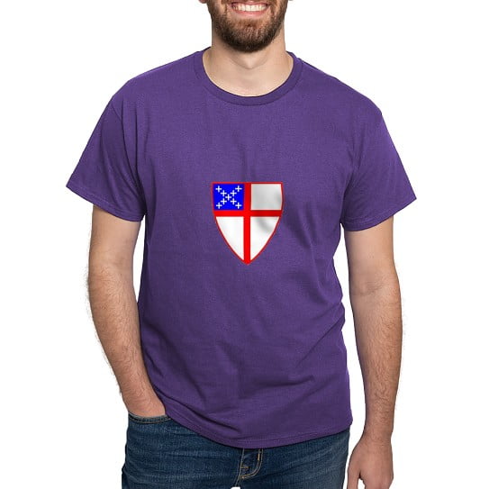 CafePress - Episcopal Shield White T Shirt - Men's Classic Cotton T-Shirts
