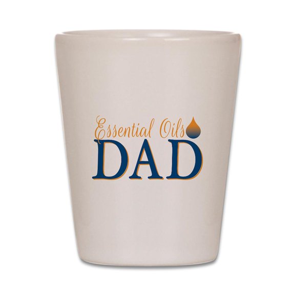 CafePress - Essential Oils Dad - White Shot Glass, Unique and Funny Shot Glass