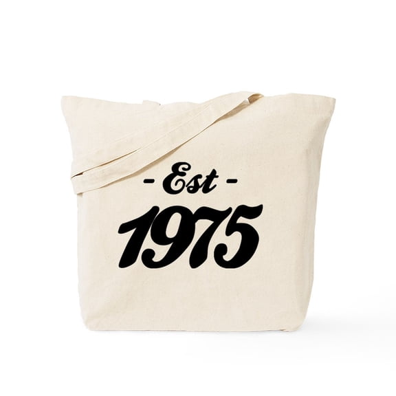 CafePress - Established 1975 Birthday Tote Bag - Unisex Canvas Tote Bag, Beige, 1-Piece