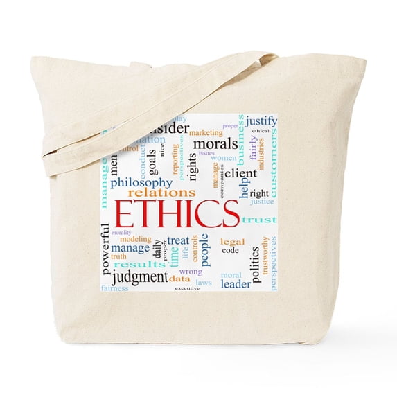 CafePress - Ethics Word Concept Illustration Tote Bag - Unisex Canvas Tote Bag, Beige, 1-Piece