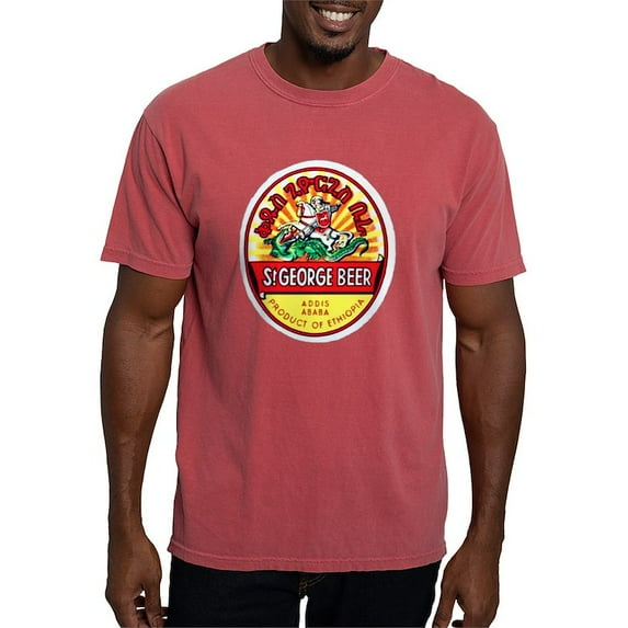 CafePress - Ethiopia Beer Label 4 T Shirt - Mens Comfort Colors Shirt