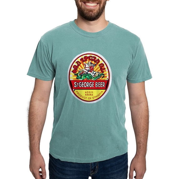 CafePress - Ethiopia Beer Label 4 T Shirt - Mens Comfort Colors Shirt