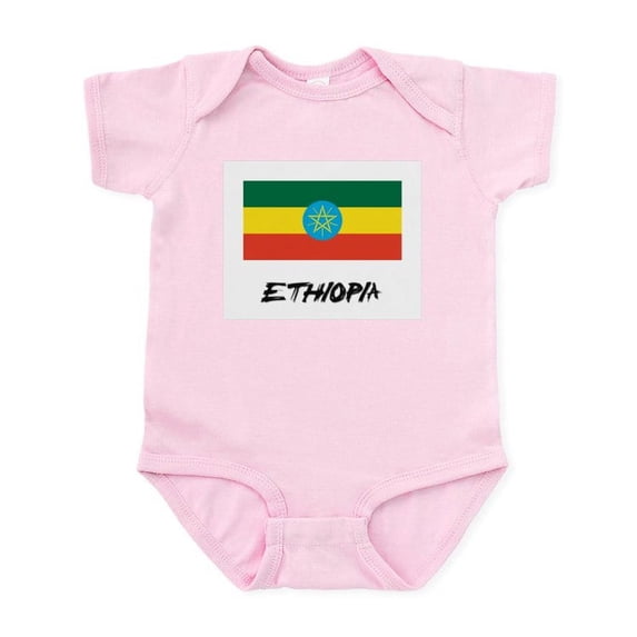 CafePress - Ethiopia Flag Infant Bodysuit - Baby Light Bodysuit, Size Newborn - 24 Months