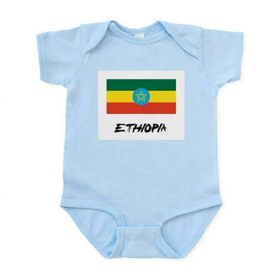 CafePress - Ethiopia Flag Infant Bodysuit - Baby Light Bodysuit, Size Newborn - 24 Months