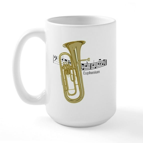 CafePress - Euphonium Music Large Mug - 15 oz Ceramic Large White Novelty Mug