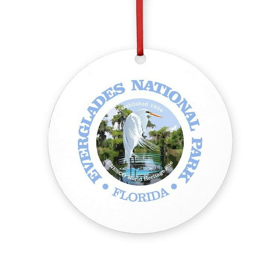 CafePress - Everglades NP - Round Wood Ornament 4"