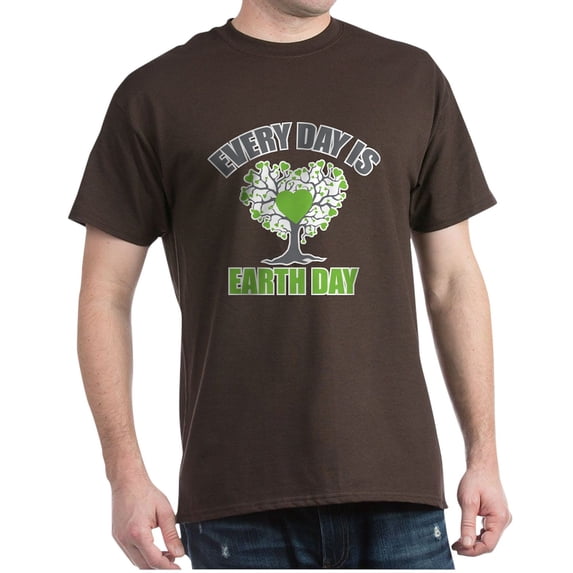 CafePress - Every Day Earth Day Dark T Shirt - Men's Classic Graphic Cotton T-Shirt