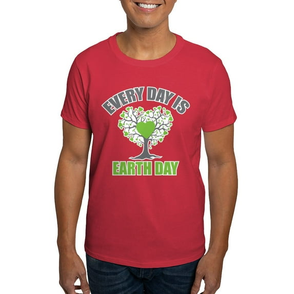 CafePress - Every Day Earth Day Dark T Shirt - Men's Classic Graphic Cotton T-Shirt
