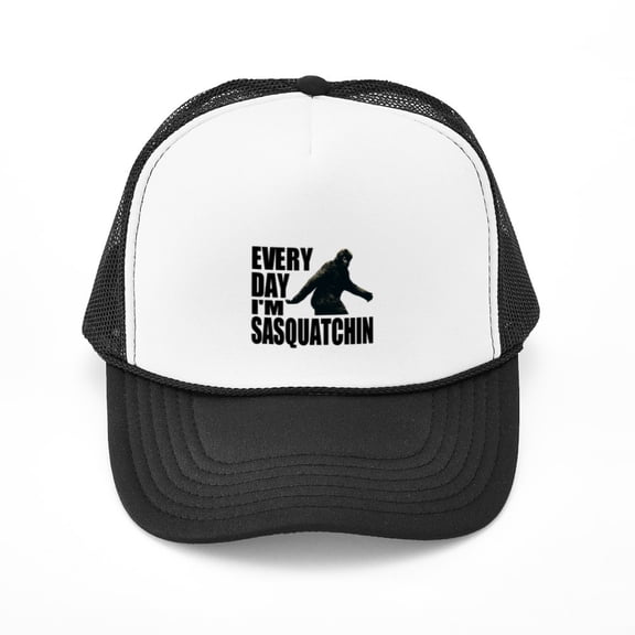 CafePress - Every Day I'm Sasquatchin - Adjustable Unisex Printed Trucker Hat with Mesh Back