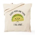 thumbnail image 1 of CafePress - Every Now And Then I Fall Apart Funny Tac Tote Bag - Unisex Canvas Tote Bag, Beige, 1-Piece, 1 of 6