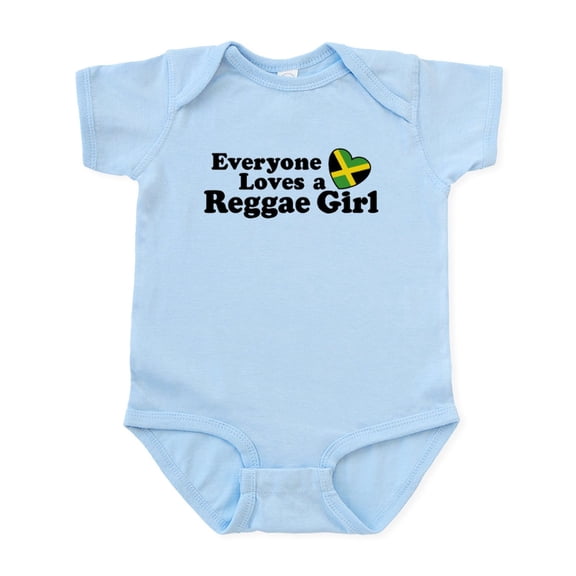 CafePress - Everyone Loves A Reggae Girl Infant Bodysuit - Baby Light Bodysuit, Size Newborn - 24 Months
