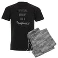 thumbnail image 1 of CafePress - Everything Happens For A Riesl Men's Dark Pajamas - Men's Dark Loose Fit Cotton Pajama Set, 1 of 7