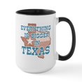 thumbnail image 1 of CafePress - Everything Is Bigger In Texas Large Mug - 15 oz Ceramic Large White Nolvety Mug, 1 of 4