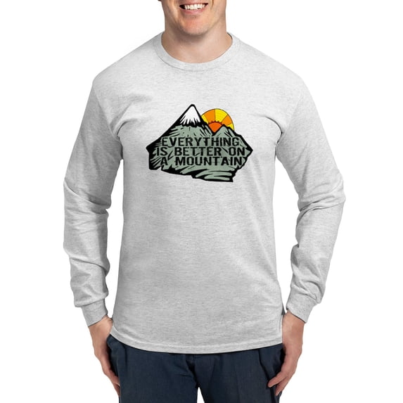 CafePress - Everythings Better On A Mounta Long Sleeve T Shirt - Unisex Cotton Long Sleeve T-Shirt