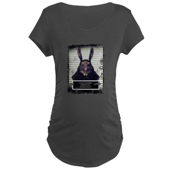 CafePress - Evil Easter Bunny Rabbit SOLO Maternity T Shirt - Maternity Dark T-Shirt