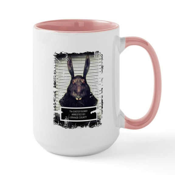 CafePress - Evil Easter Bunny Rabbit SOLO Mugs - 15 oz Ceramic Large White Novelty Mug