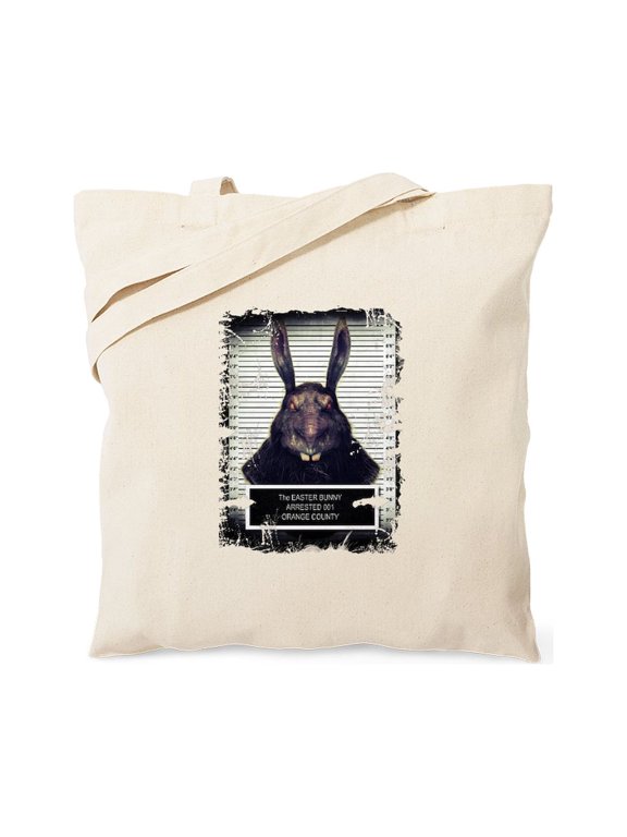 - Evil Easter Bunny Rabbit SOLO Tote Bag - Unisex Canvas Tote Bag, Beige, 1-Piece
