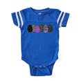 thumbnail image 1 of CafePress - Evil Easter Eggs Row_Short - Cute Infant Baby Football Bodysuit, 1 of 3