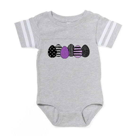 CafePress - Evil Easter Eggs Row_Short - Cute Infant Baby Football Bodysuit