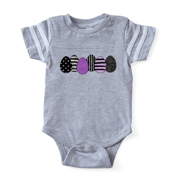 CafePress - Evil Easter Eggs Row_Short - Cute Infant Baby Football Bodysuit
