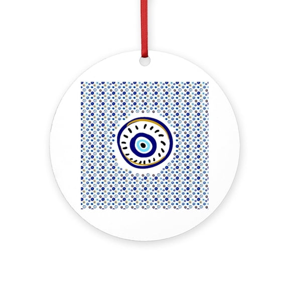 CafePress - Evil Eye 3 -  Round Wood Ornament 4"