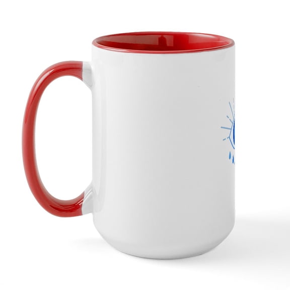 CafePress - Evil Eye, Spiritual Symbol Of Protection, Greek Cu - 15 oz Ceramic Large White Novelty Mug
