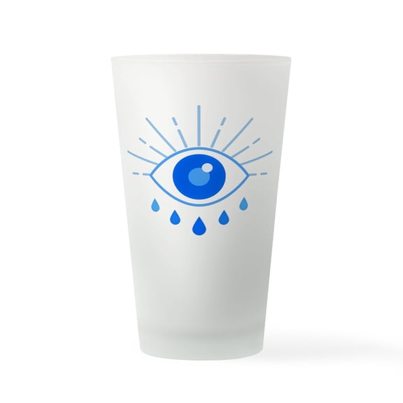 CafePress - Evil Eye, Spiritual Symbol Of Protection, Greek Cu - Pint Glass, Drinking Glass, 16 oz. CafePress
