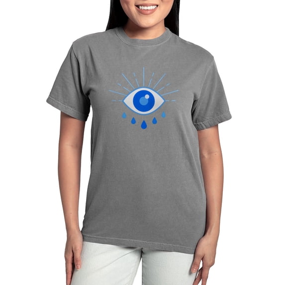 CafePress - Evil Eye, Spiritual Symbol Of Protection, Greek Cu Women's Comfort Colors® T Shirt - Womens Comfort Colors® Shirt