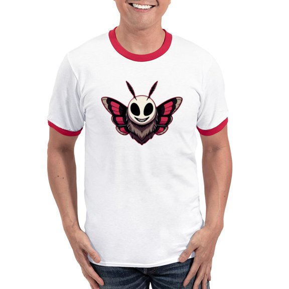 CafePress - Evil Moth Men's Ringer T Shirt - 100% Cotton Ringed T-Shirt