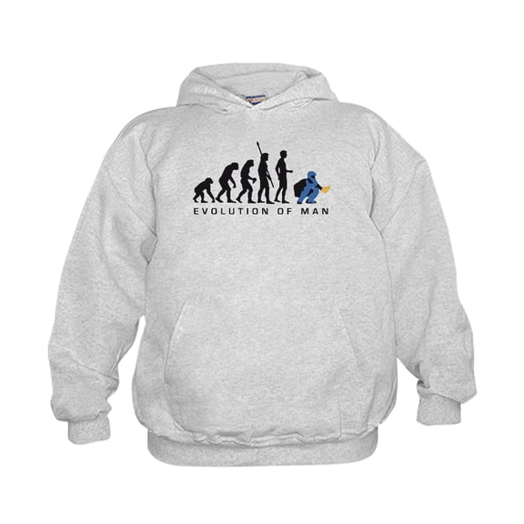 CafePress - Evolution Baseball Catcher B 3C - Kids Hooded Sweatshirt, Classic Hoodie
