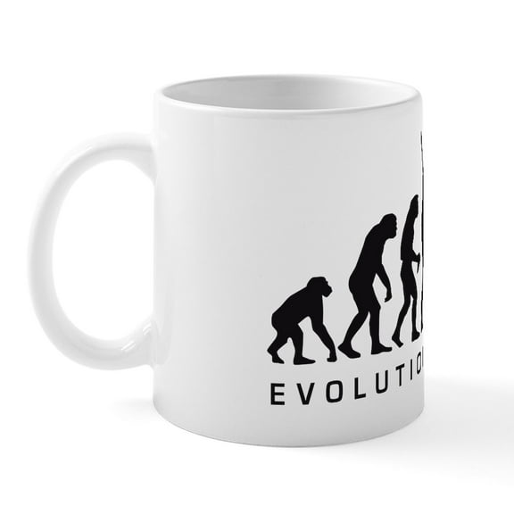 CafePress - Evolution Baseball Catcher B 3C Mug - 11 oz Ceramic Mug - Novelty Coffee Tea Cup